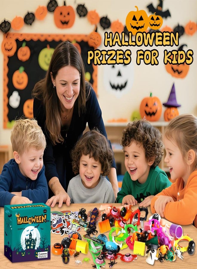 xFFFun 224 PCS Halloween Party Favors for Kids, Halloween Toys Bulk for Kids Goodie Bag Stuffers, School Classroom Prizes, Trick or Treat Toys, Carnival Treats Bag Fillers for Students Gifts - Image 2